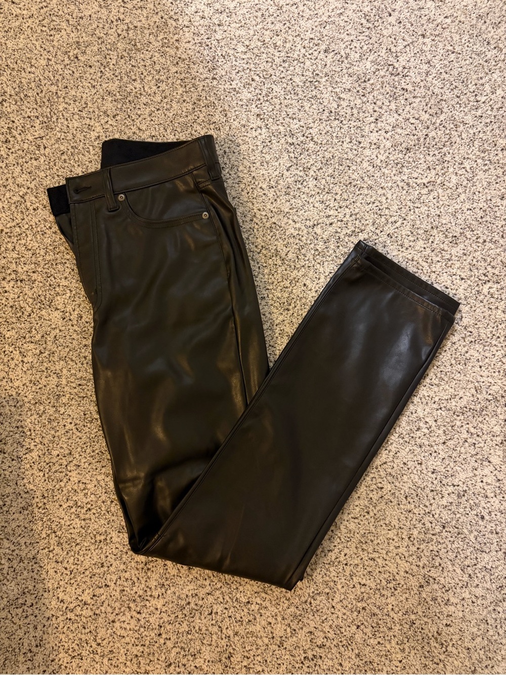 Women’s Black Faux Leather Jeans